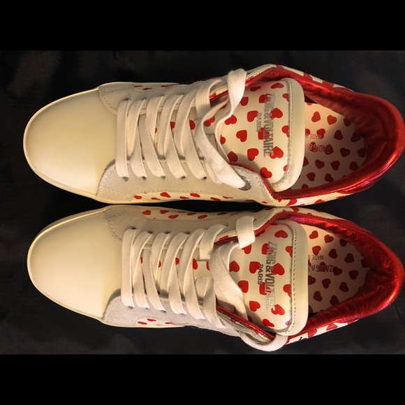 NEW🌟Zadig et Voltaire Coeur Leather Sneakers - Picture 3 of 5